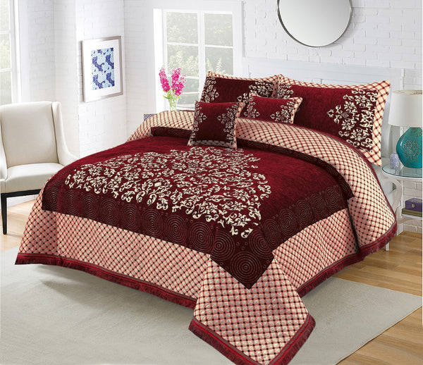 JACQUARD VELVET BED SHEET - 5 Pcs