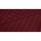 Luxury Strip Satin Bed sheet Set - Burgundy