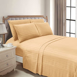 Luxury Strip Satin Bed sheet Set - Gold