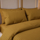COPPER SATIN STRIPE BEDSHEET SET - 5 PCS