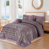 Marry Silver 5 Pcs Heavy Palachi Velvet Bedding Set