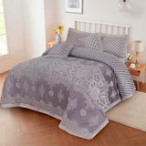 Marry Silver 5 Pcs Heavy Palachi Velvet Bedding Set