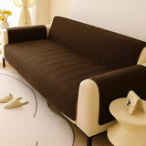 Premium Matt Ultrasonic Sofa Protector – Brown Color | Soft, Durable & Stylish