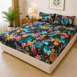 Printed 3 Piece's Quilted Bedsheets Set (100% Waterproof) New Arrivals! Luxury Bedsheet