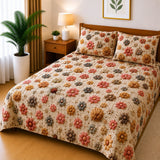 3D Printed Bedsheet with 2 Pillow Covers – 3-Piece Set - D7