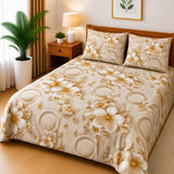 3D Printed Bedsheet with 2 Pillow Covers – 3-Piece Set - D8