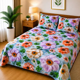 3D Printed Bedsheet with 2 Pillow Covers – 3-Piece Set - D12
