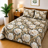 3D Printed Bedsheet with 2 Pillow Covers – 3-Piece Set - D23
