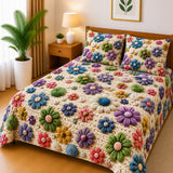 3D Printed Bedsheet with 2 Pillow Covers – 3-Piece Set - D21