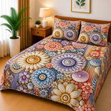 3D Printed Bedsheet with 2 Pillow Covers – 3-Piece Set - D19
