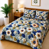 3D Printed Bedsheet with 2 Pillow Covers – 3-Piece Set - D18