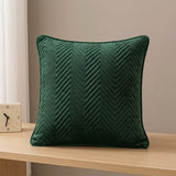 Matt Ultrasonic Cushion Cover Square 16✘16 Inches- Green