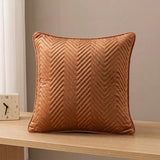 Matt Ultrasonic Cushion Cover Square 16✘16 Inches - Copper