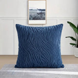 Zebra Cushion Cover Square 16✘16 Inches - Blue