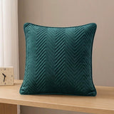Matt Ultrasonic Cushion Cover Square 16✘16 Inches - Zinc