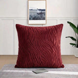 Zebra Cushion Cover Square 16✘16 Inches - Maroon