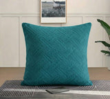 Royal Wave Cushion Cover Square 16✘16 Inches - Zinc