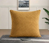 Royal Wave Cushion Cover Square 16✘16 Inches - Golden