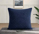 Royal Wave Cushion Cover Square 16✘16 Inches - Blue