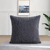 Zebra Cushion Cover Square 16✘16 Inches - Grey