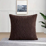 Zebra Cushion Cover Square 16✘16 Inches - Brown