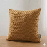 Jacquard Stripe Cushion Cover Square 16✘16 Inches - Skin