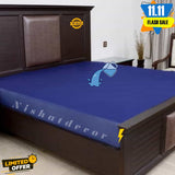 Water Proof Mattress Cover  - Blue - Terry Cotton