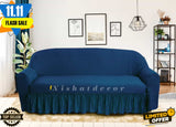 Butterfly Fabric Sofa Cover - Blue