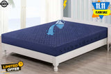 Quilted waterproof Mattress Cover - Navy Blue