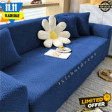 Jacquard Stripe Sofa Cover - Blue