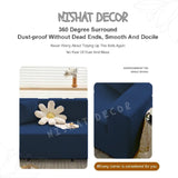 Jacquard Stripe Sofa Cover - Blue