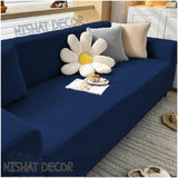 Jacquard Stripe Sofa Cover - Blue