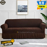 Zebra Velvet Sofa Covers ( Dark Brown)