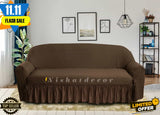 Butterfly Fabric Sofa Cover - Brown