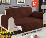 Micro Quilted Sofa Cover - Brown