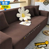Jacquard Stripe Sofa Cover - Brown