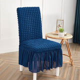 Fluffy Bubble Fabric Chair Cover - blue