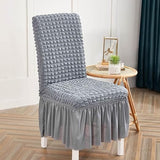 Fluffy Bubble Fabric Chair Cover - Grey