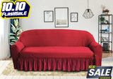 Butterfly Fabric Sofa Cover - Maroon