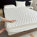 Quilted waterproof Mattress Cover - White