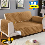 Micro Quilted Sofa Cover - Copper