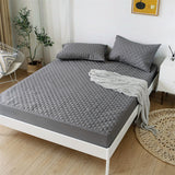 Quilted waterproof Mattress Cover - Grey