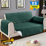 Micro Quilted Sofa Cover - Green
