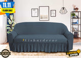 Butterfly Fabric Sofa Cover - Grey