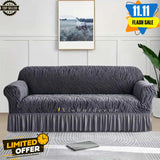 Zebra Velvet Sofa Covers ( Grey)