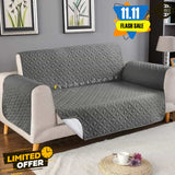 Micro Quilted Sofa Cover - Grey