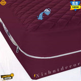 Quilted Zipper waterproof Mattress Protector - Maroon