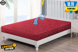 Quilted waterproof Mattress Cover - Dark Maroon
