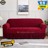 Zebra Velvet Sofa Covers - Maroon
