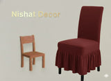 Chair Cover in Micro Mash Stuff - Mehroon